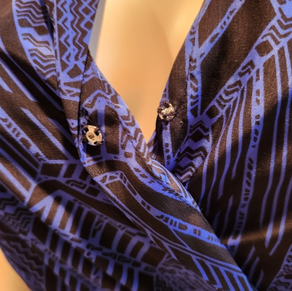 Ladies summer dress black/blue - Picture 5 of 7